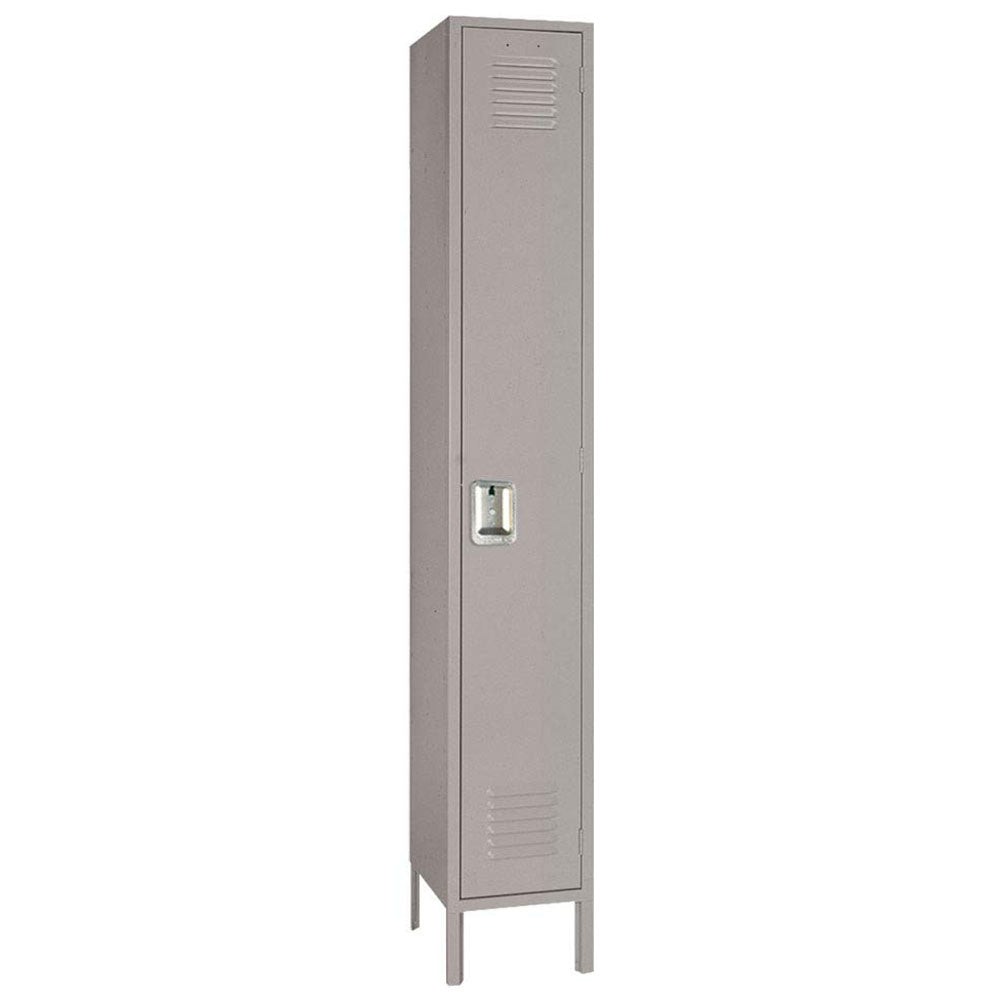 18"d x 12"w x 78"h Single Tier Steel Lockers - Gray