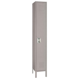 18"d x 12"w x 78"h Single Tier Steel Lockers - Gray