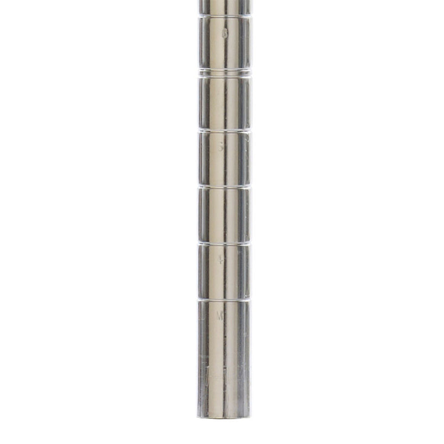 Metro Super Erecta SiteSelect chrome mobile wire shelving post, designed for use with stem caster.