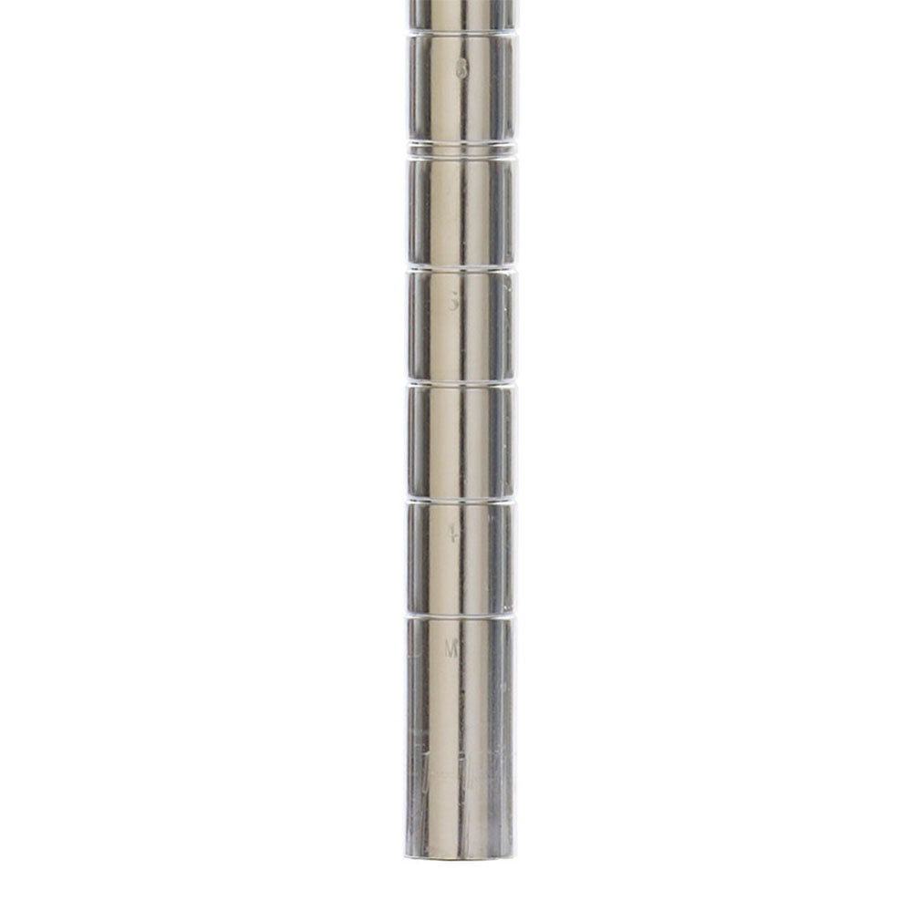 Metro Super Erecta SiteSelect chrome mobile wire shelving post, designed for use with stem caster.