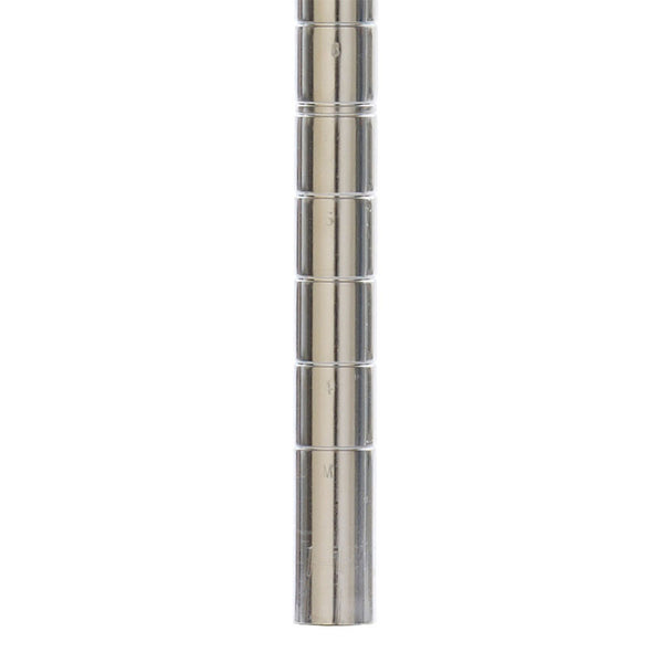 Metro Super Erecta SiteSelect chrome mobile wire shelving post, designed for use with stem caster.