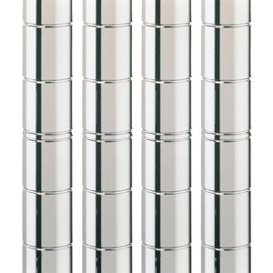Super Erecta SiteSelect Stationary Posts - Stainless Steel - 4-Pack