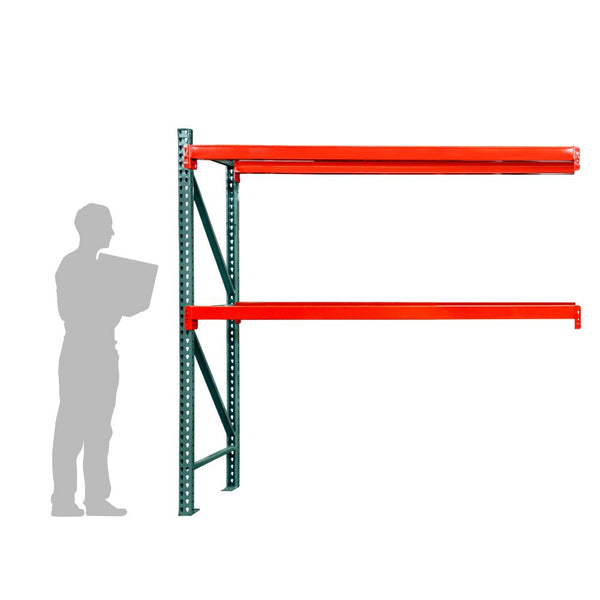 2-Tier Teardrop Pallet Rack Add-On Units - 42"d x 96"h