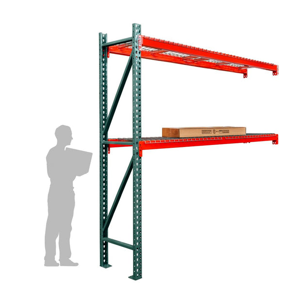 2-Tier Teardrop Pallet Rack Add-On Units w/ Wire Decking - 36"d x 120"h