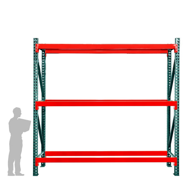 3-Tier Teardrop Pallet Rack Starter Units - Standard Duty - 42"d x 144"h