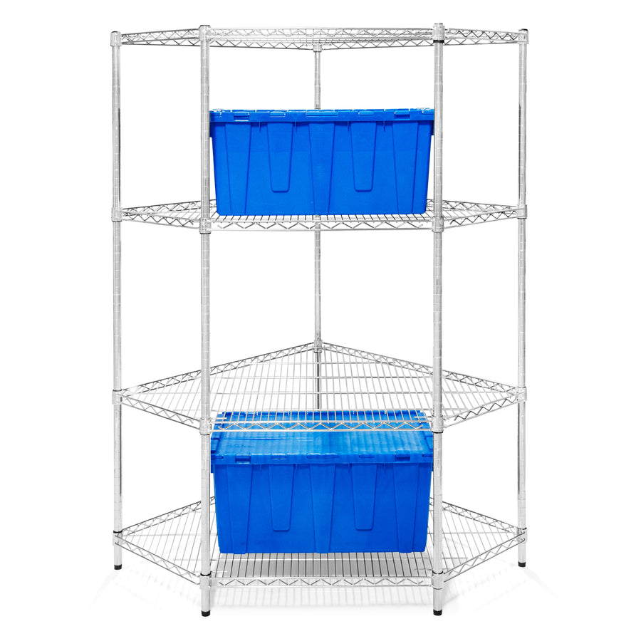 Pentagon Corner Wire Shelving Units
