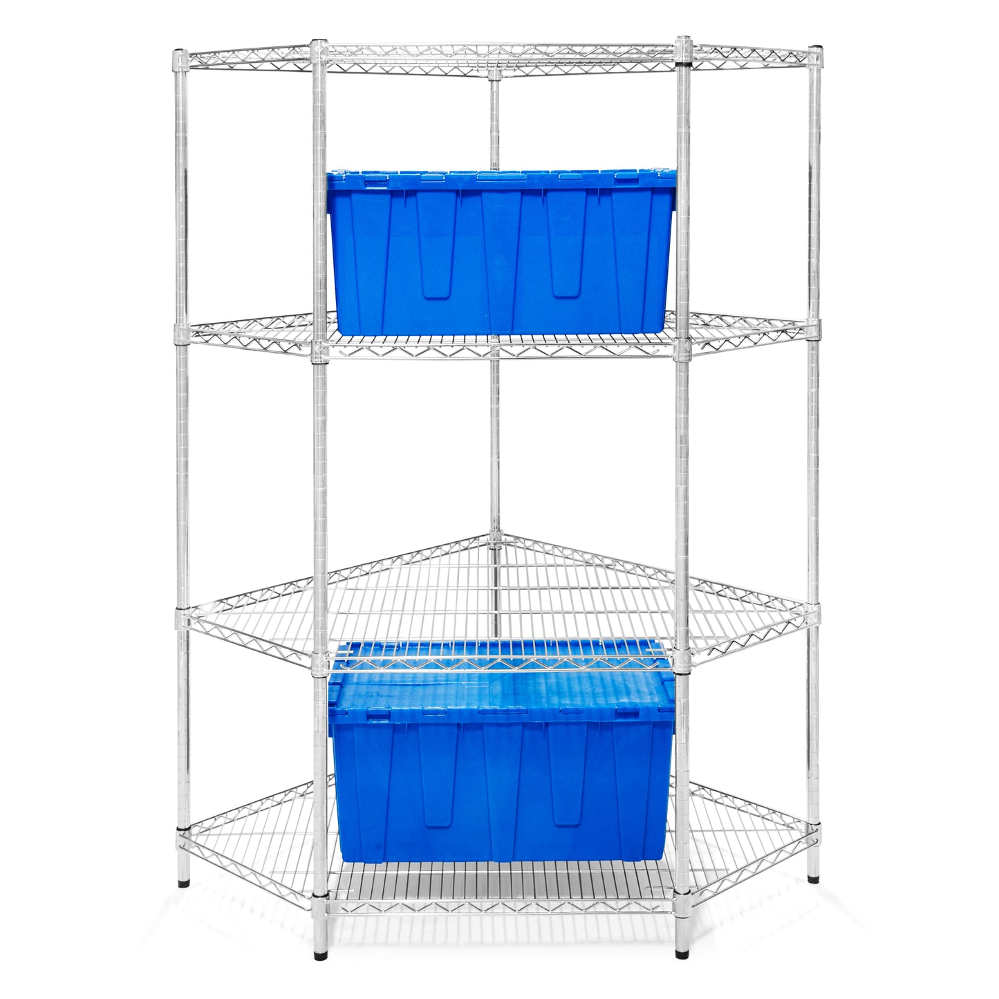 Pentagon Corner Wire Shelving Units
