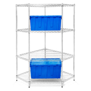 Pentagon Corner Wire Shelving Units