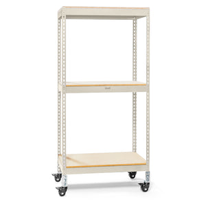 30"d 7-Shelf Light-Duty Boltless Shelving Starter Units - Parchment