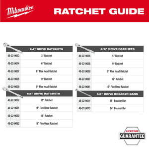 Milwaukee 1/2" Drive 18" Ratchet (48-22-9050)