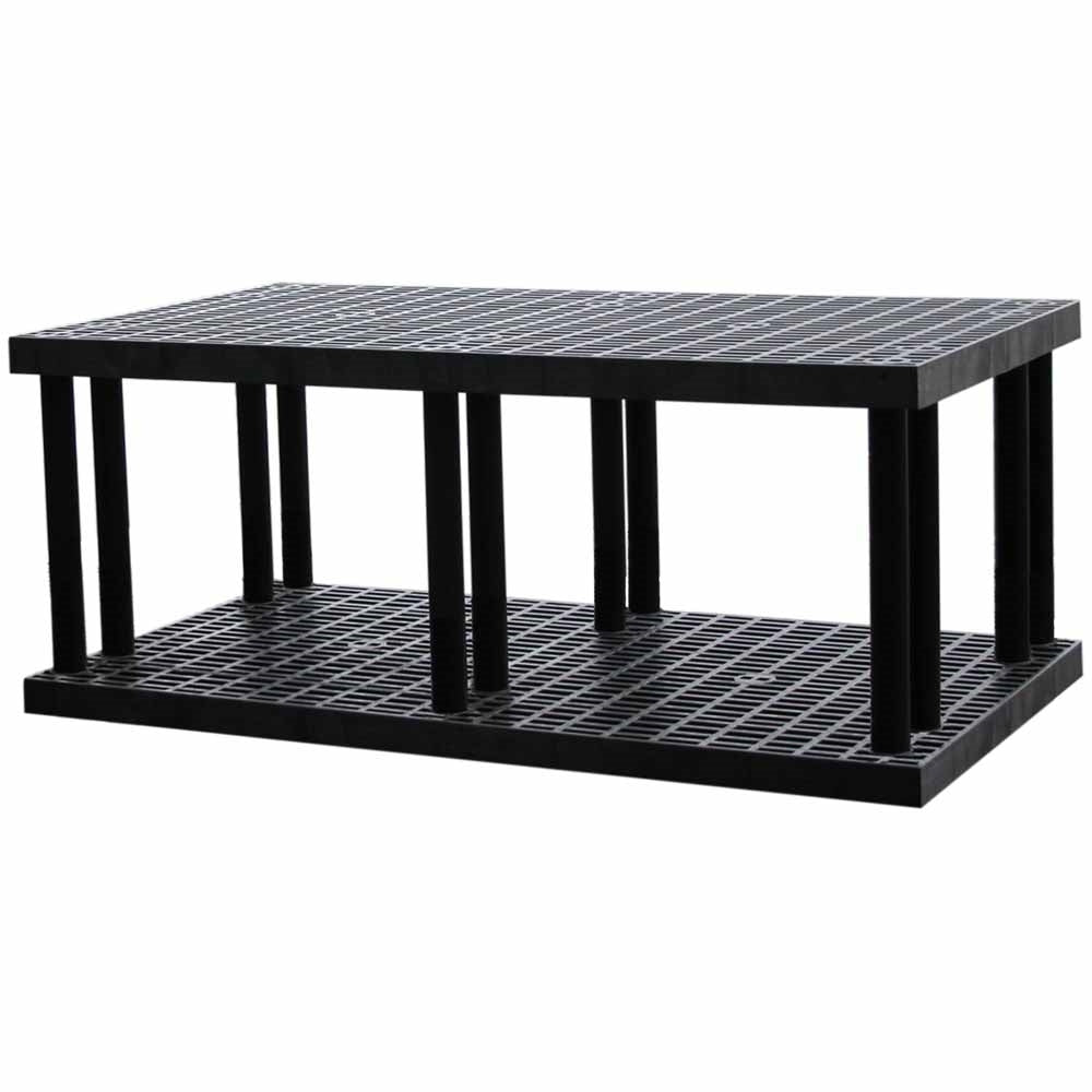 DuraShelf Grid Top 66"w x 27"h Base 2-Shelf System