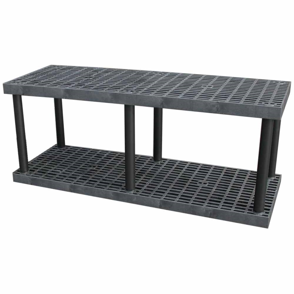 DuraShelf Grid Top 66"w x 27"h Base 2-Shelf System