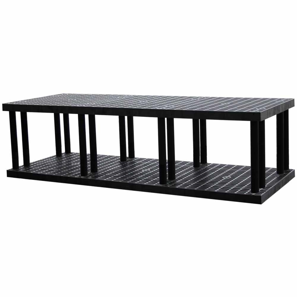 DuraShelf Grid Top 96"w x 27"h Base 2-Shelf System
