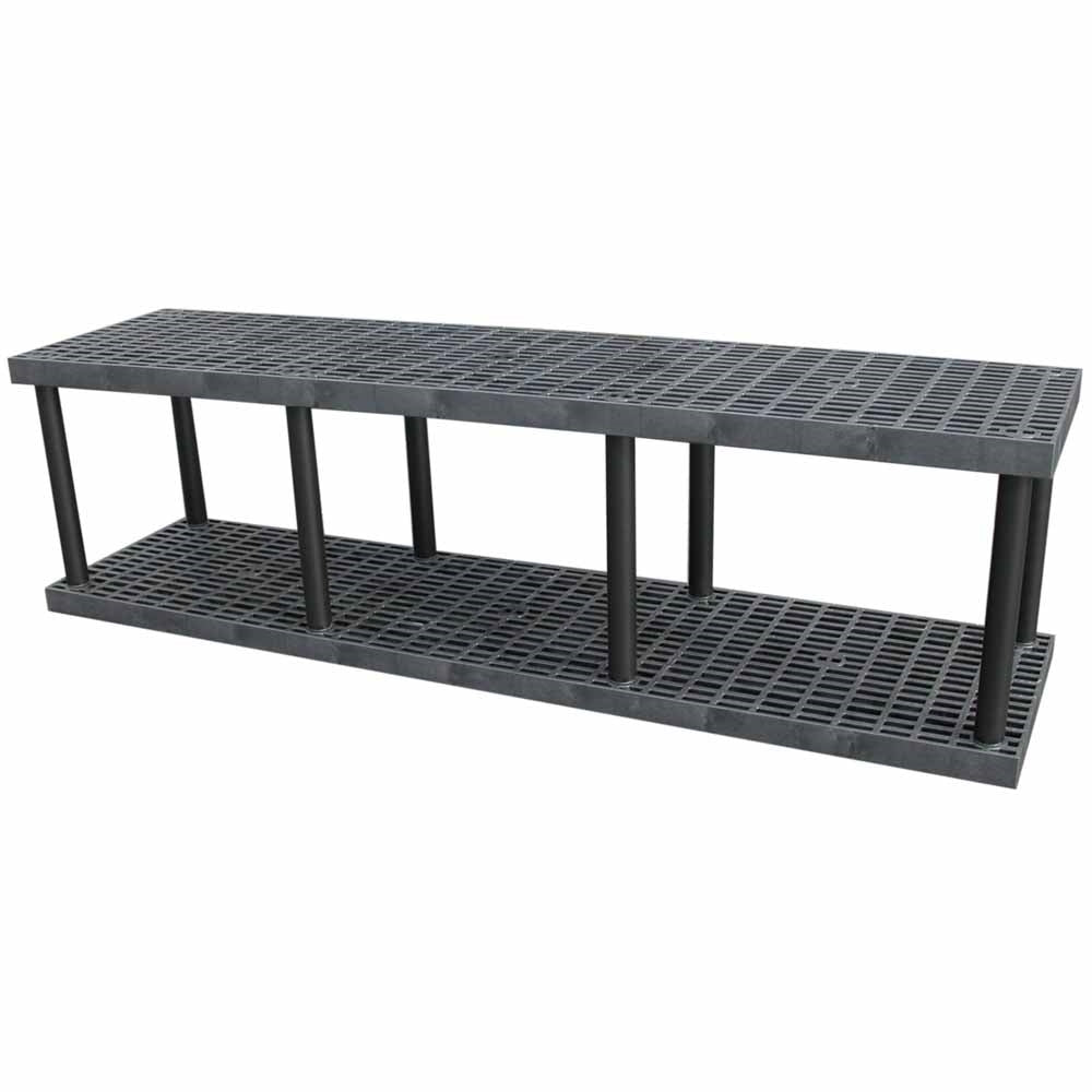 DuraShelf Grid Top 96"w x 27"h Base 2-Shelf System