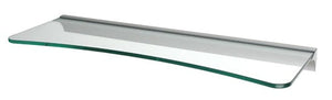 6"d x 24"w Concave Glass Shelf - Clear Glass