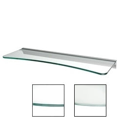 6"d x 24"w Concave Glass Shelf - Clear Glass