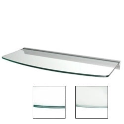 8"d x 24"w Convex Glass Shelf - Clear Glass