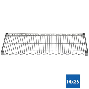 14"d Chrome Wire Shelves