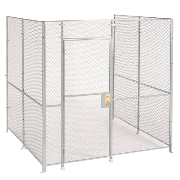アングラドープ！ Cage ‎/ Weatherproof 8'h 3-Sided Woven Wire Security Cages by SpaceGuard – Shelving Inc.