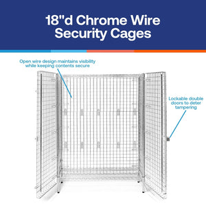 18"d Chrome Wire Security Cages