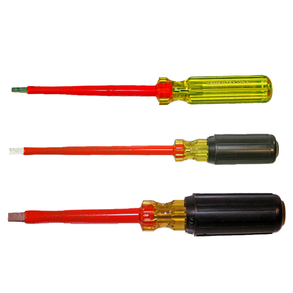 Cementex Cabinet Tip Screwdriver, 3/16" x 6", Cushion Grip (MC6P-CG)