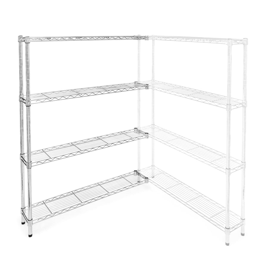 8"d x 42"w Wire Shelving Add-On Units w/ 4 Shelves
