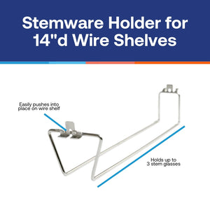 Stemware Holder for 14"d Wire Shelves (SI-WBSGH14C)