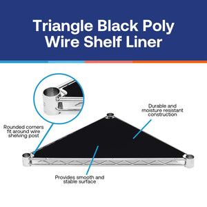 Triangle Black Poly Liners - 4-Pack