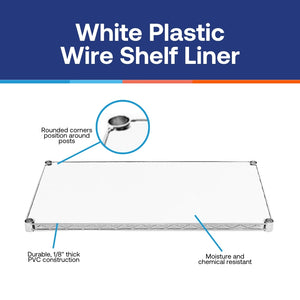 30"d Plastic Wire Shelf Liners 2-Pack - White