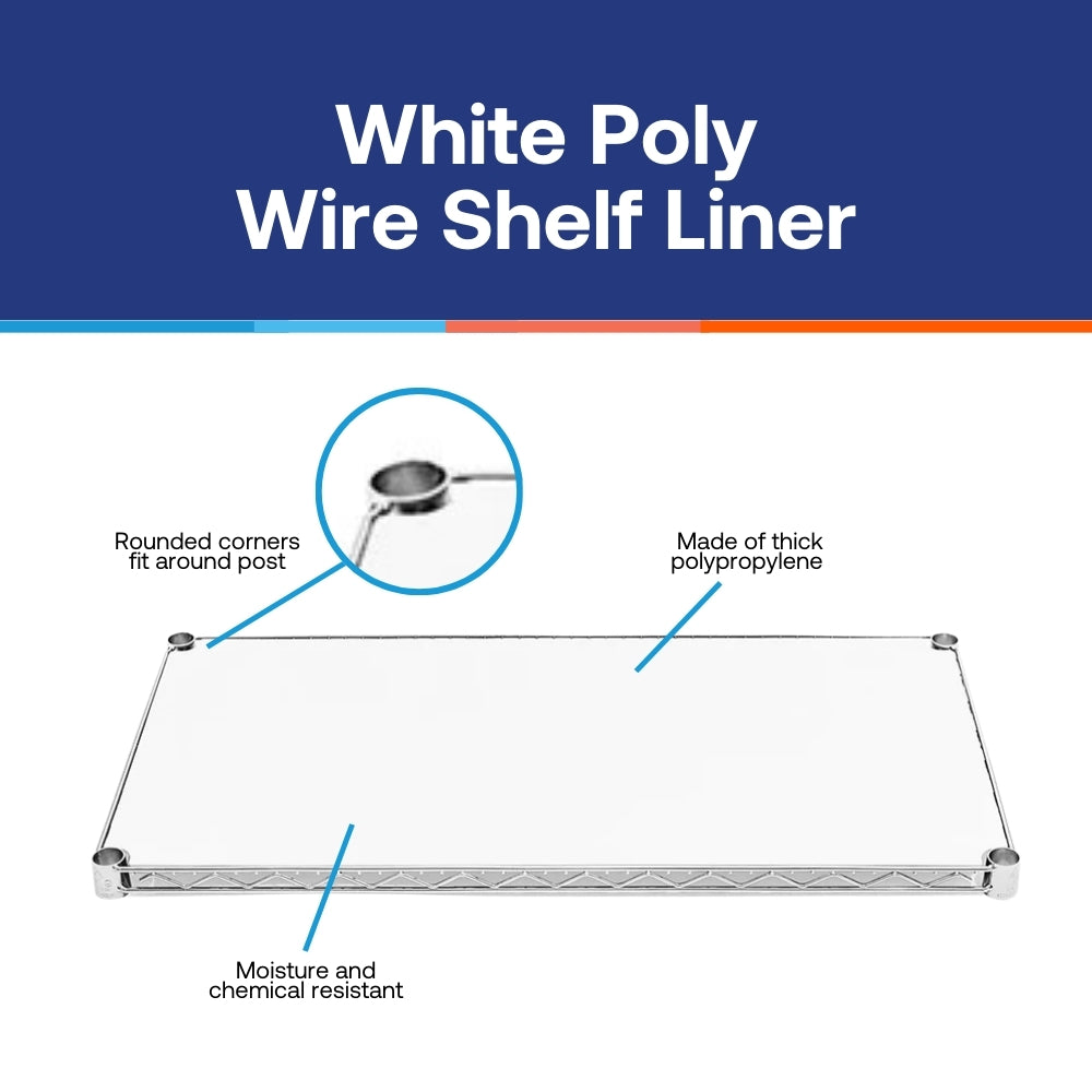 21"d White Poly Liners - 4-Pack