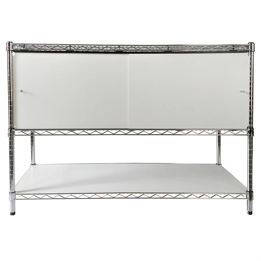 18"d x 48"w x 18"h Sliding Door Wire Shelving Enclosures