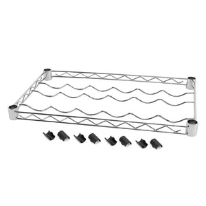 14"d Chrome Wine Rack Wire Shelves with Shelf Clips