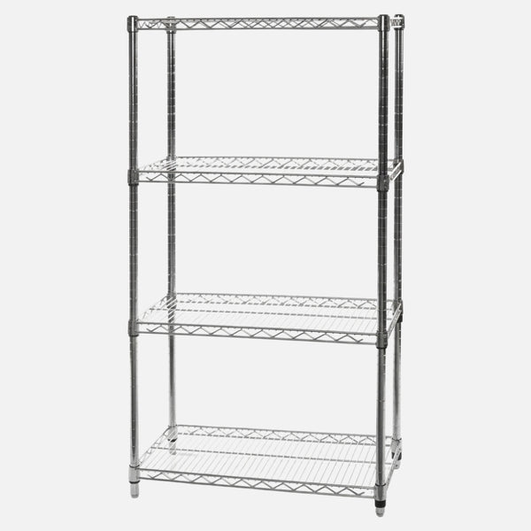 18"d x 36"w Chrome Wire Shelving w/ 4 Shelves