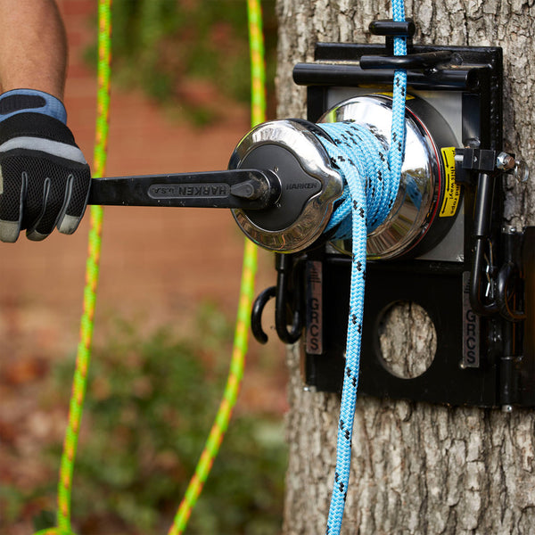 Harken Pole mount system complete Includes tree/pole mount, winch, winch handle, drill adapter, tensioning bar (GRCS)