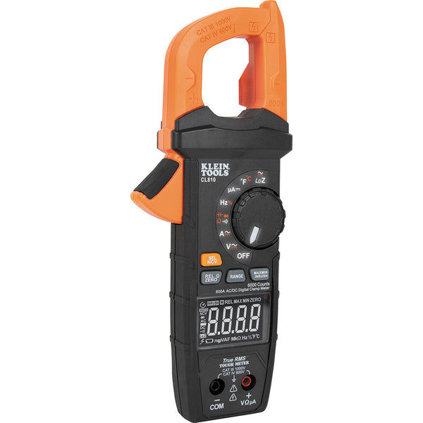 Klein 600A AC/DC Auto-Ranging TRMS Clamp Meter with Worklight (CL810)
