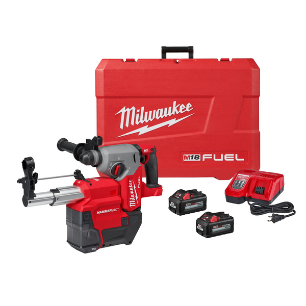 Milwaukee M18 FUEL 1" SDS Plus Rotary Hammer w/ Dust Extractor Kit (2912-22DE)