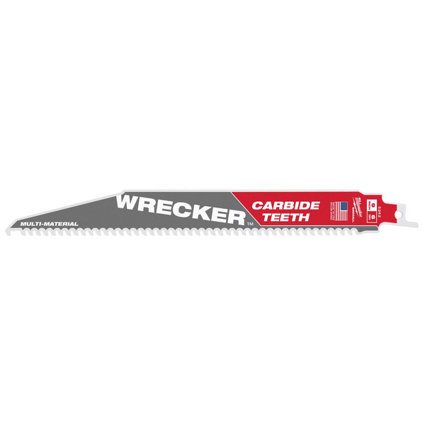 Milwaukee 9" 6 TPI WRECKER™ w/ Carbide Teeth SAWZALL® Blade (1PK) (48-00-5242)