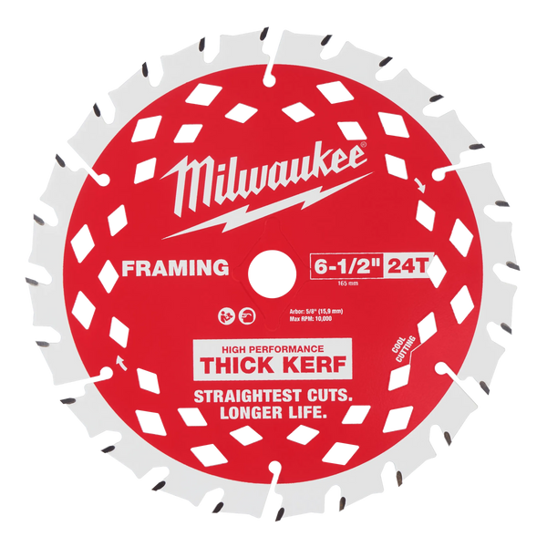 Milwaukee 6-1/2" 24T Thick Kerf Framing Circular Saw Blade (48-40-0620)