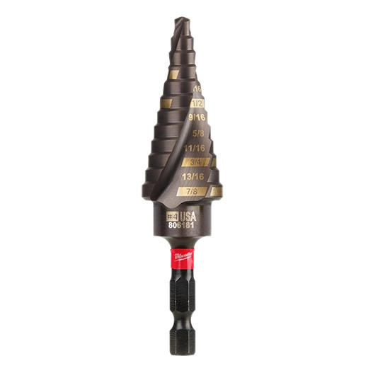 Milwaukee SHOCKWAVE Impact Duty #4 3/16 - 7/8" Step Bit (48-89-9244)