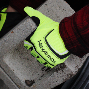 HexArmor Chrome Series Hi Vis Work Gloves Size L (4033)