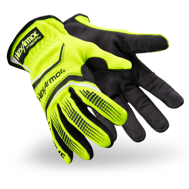 HexArmor Chrome Series Hi Vis Work Gloves Size L (4033)