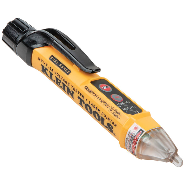 Klein Dual Range Non-Contact Voltage Tester Pen with Laser Pointer, 12 to 1000V AC (NCVT-5A)