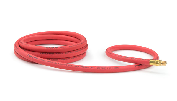 TEKTON 3/8 Inch I.D. x 10 Foot Rubber Lead-In Air Hose (250 PSI) (46334)
