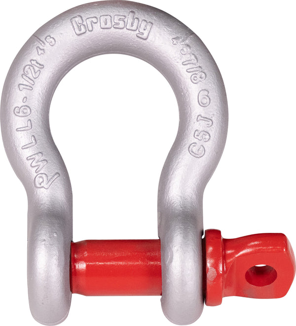 Crosby G-209 Screw Pin Anchor Shackle, 3/8-Inch, 1 Ton WLL, Galvanized (1018419)