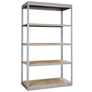 Lyon 24"d 5-Shelf Light-Duty Boltless Shelving Starter Units - Gray