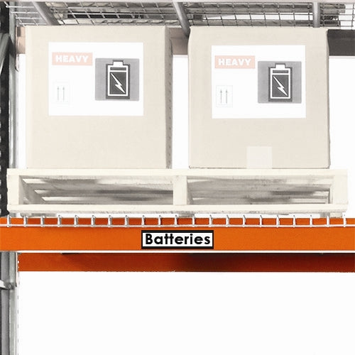 10-Pack Magnetic Racking Shelving Labels – 75mm X 25mm W/ Plastic Cover & Paper Inserts