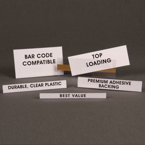 Open-Edge Top-Loader Label Holders - 50pk