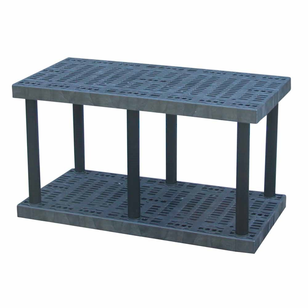 DuraShelf Grid Top 24"d x 48"w x 27"h Base 2-Shelf