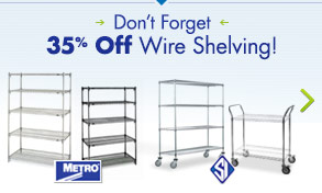 35% Off Wire Shelving